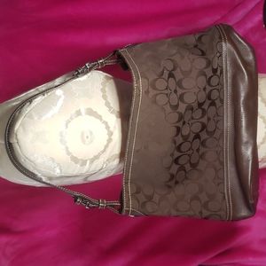 Brown, Coach tote shoulder bag